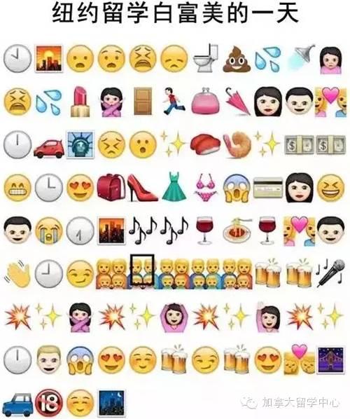 人类发明了一个又一个的emoji表情,而留学党确用它编
