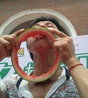 吃西瓜吃出了小清新