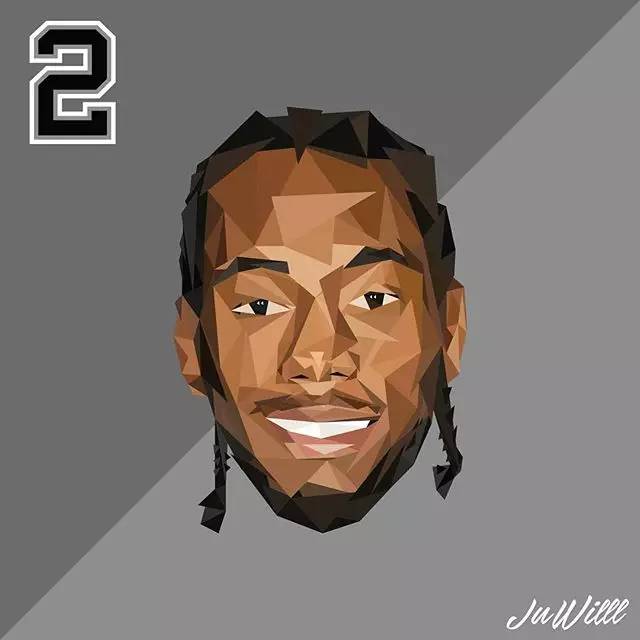 钻石切割风格的nba球星头像,好有趣!