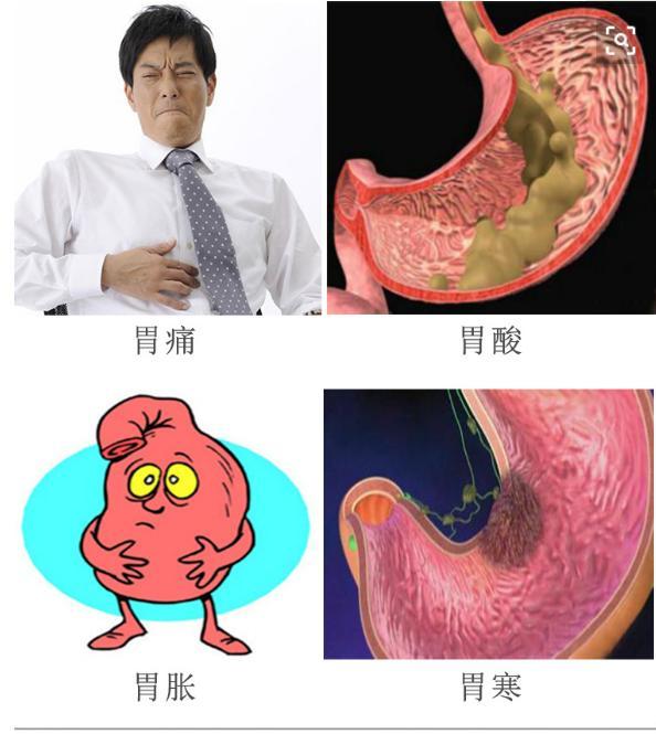 胃肠疾病常见症状有: 口臭,胃酸,胃痛,胃胀,胃寒,胃热.