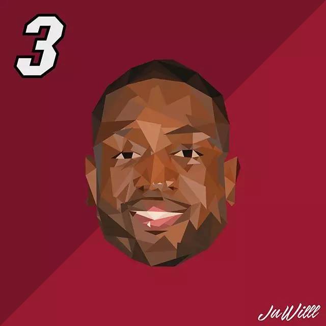 钻石切割风格的nba球星头像,好有趣!