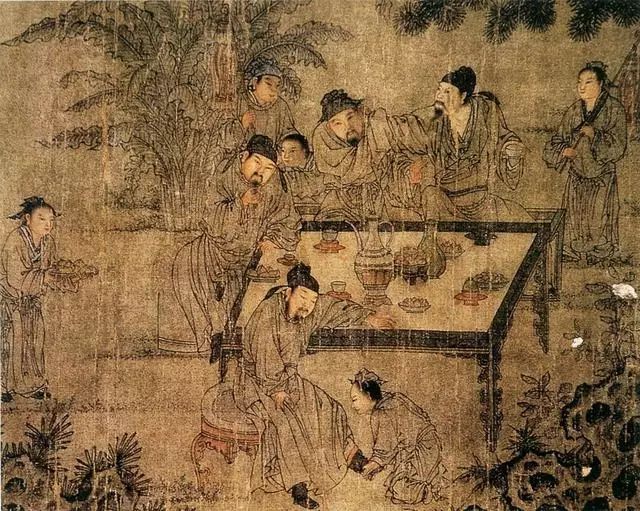 古画十八学士图里的经典样式琴棋书画
