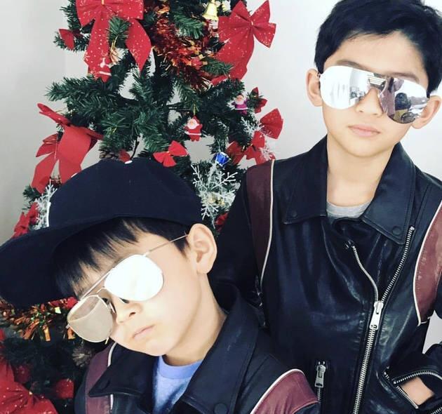 谢霆锋5岁和妹妹贺岁节目曝光,和Lucas一模一